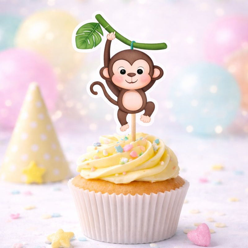 Monkey Cupcake Toppers - 12pcs.