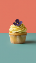 Gourmet Decorated Cupcake with Hand-Painted Details