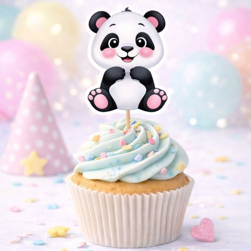 Panda Cupcake Toppers - 12pcs.